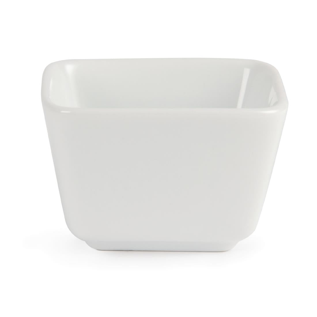 Olympia Whiteware Tall Square Mini Dishes 75mm (12 Pack) - U178