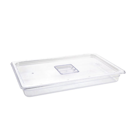 Vogue Clear Polycarbonate 1/1 Gastronorm Tray 65mm - U224