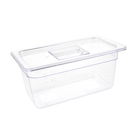 Vogue Clear Polycarbonate 1/3 Gastronorm Tray 150mm - U234