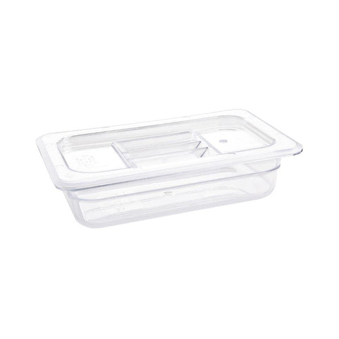 Vogue Clear Polycarbonate 1/4 Gastronorm Tray 65mm - U236
