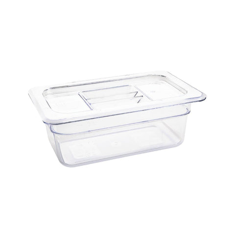 Vogue Clear Polycarbonate 1/4 Gastronorm Tray 100mm - U237