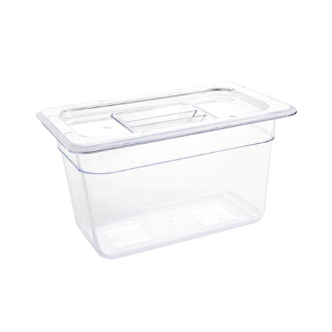 Vogue Clear Polycarbonate 1/4 Gastronorm Tray 150mm - U238
