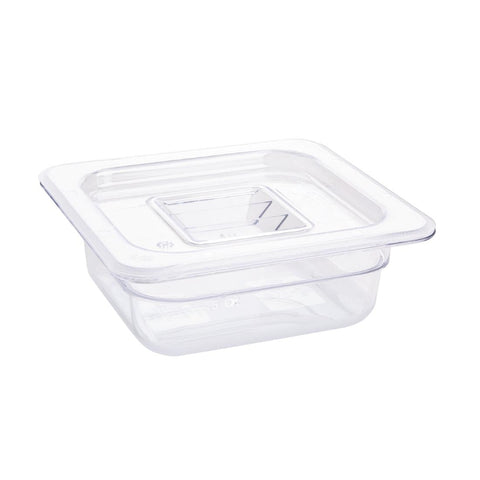 Vogue Clear Polycarbonate 1/6 Gastronorm Tray 65mm - U239