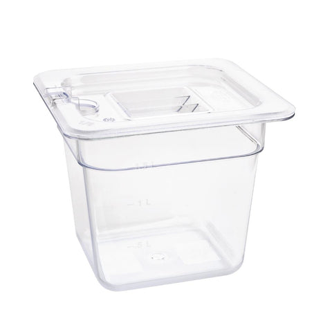 Vogue Clear Polycarbonate 1/6 Gastronorm Tray 150mm - U241