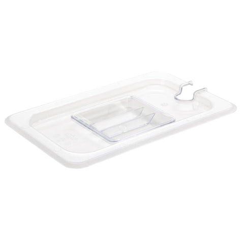 Vogue Clear Polycarbonate 1/4 Gastronorm Lid Notched - U253