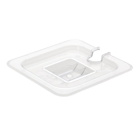 Vogue Clear Polycarbonate 1/6 Gastronorm Notched Lid - U254