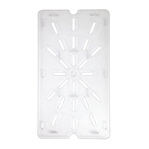 Vogue Clear Polycarbonate 1/1 Gastronorm Drainer Plate - U485
