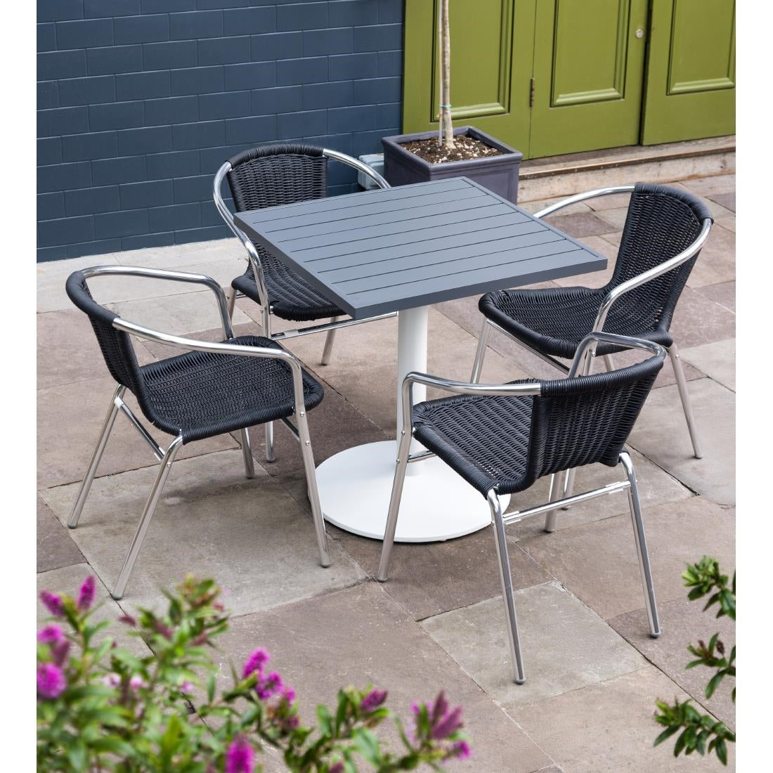 Bolero Cast Iron Round Table Base White - FT029