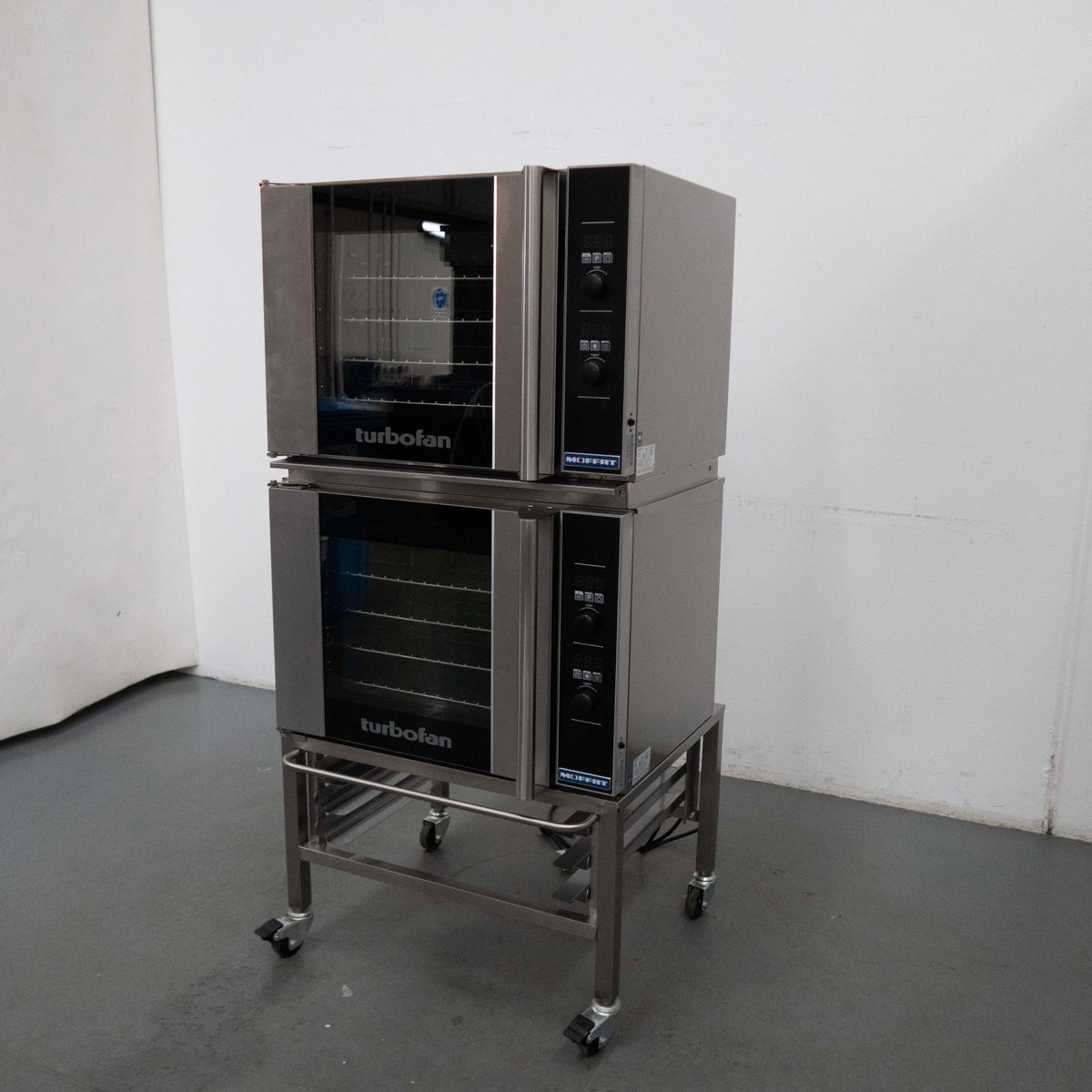 Turbofan E31D4/2C Double Stacked Convection Ovens on Stand - 903991
