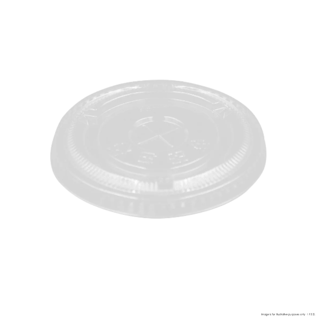 PakMax 98mm Cold Cup Flat Lid - CCFL-98C-PET-LID