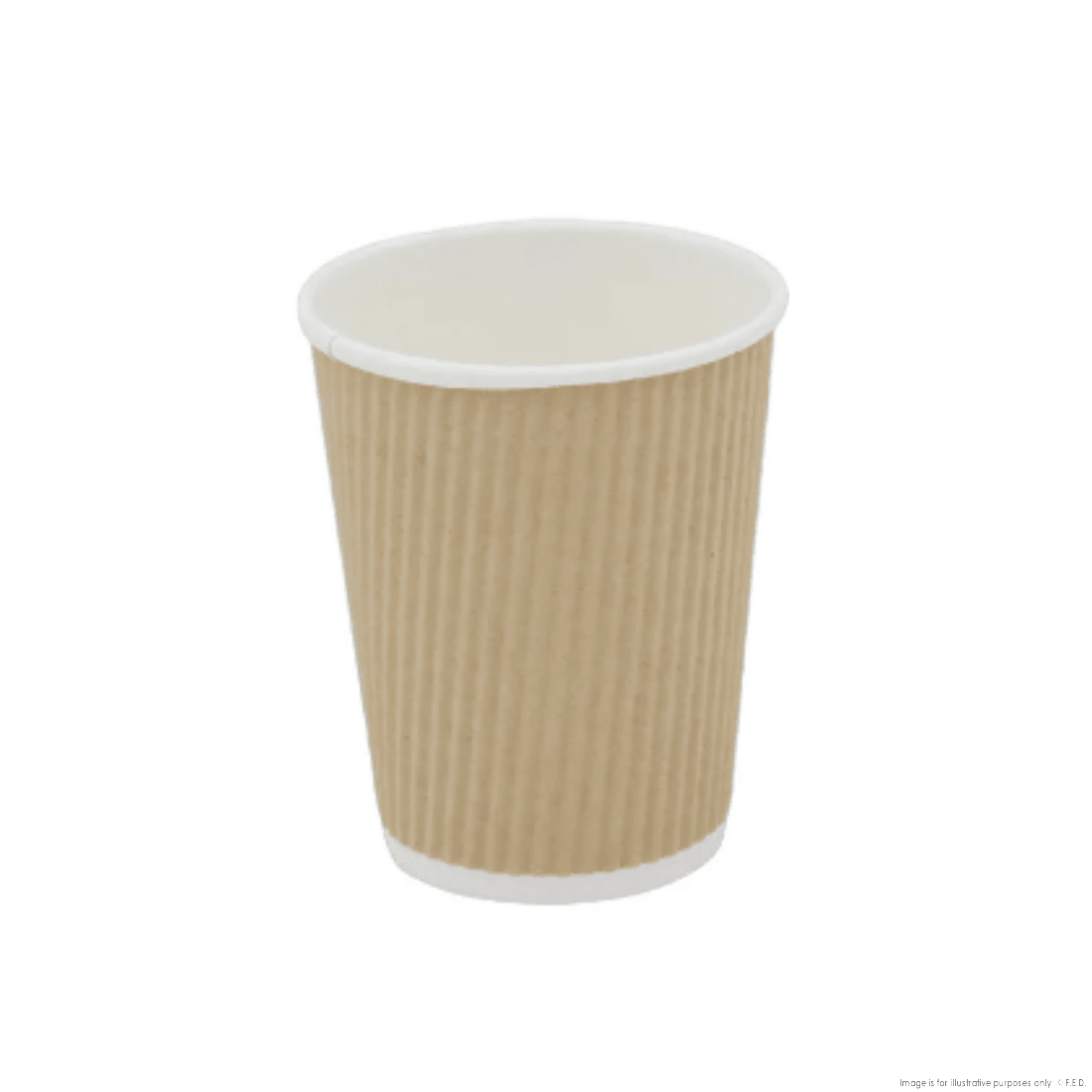 PakMax KRAFT 12oz Corrugated Hot Paper Cup - CHPC-90-12K