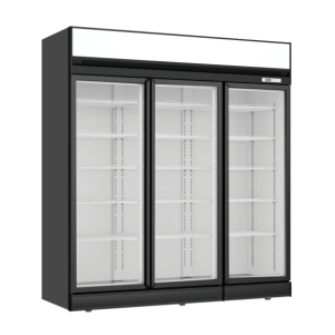 CLEARANCE - Thermaster Black Upright Three Glass Door Freezer - LG-1563DF-NSW2183