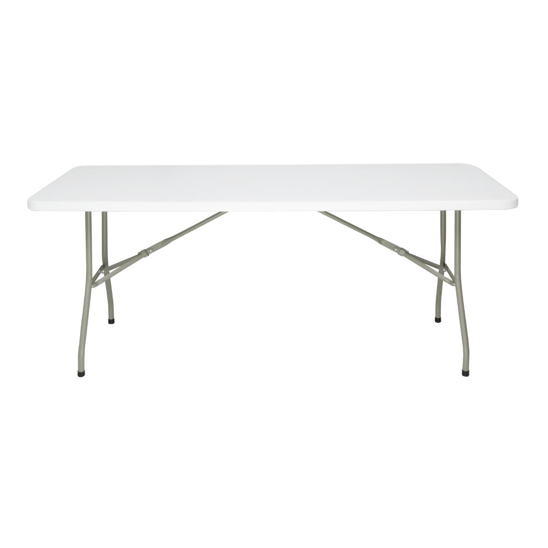 Bolero Rectangular Folding Table 6ft White - UU579
