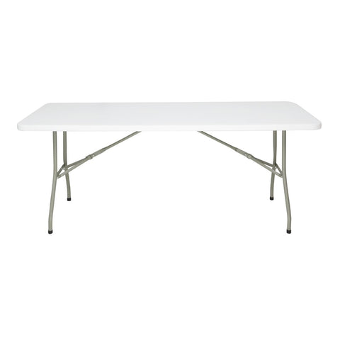 Bolero Rectangular Folding Table 6ft White - UU579