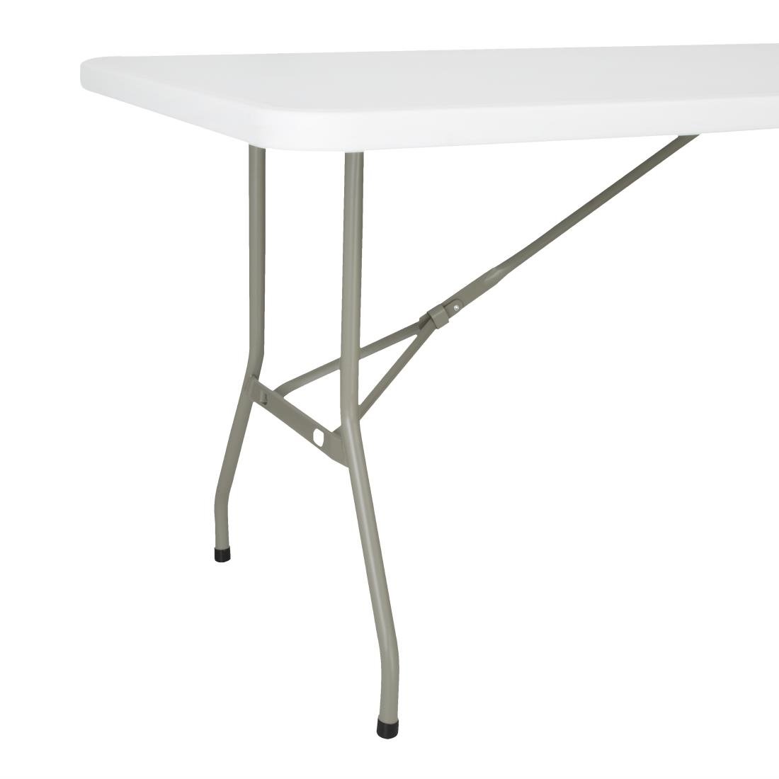 Bolero Rectangular Folding Table 6ft White - UU579