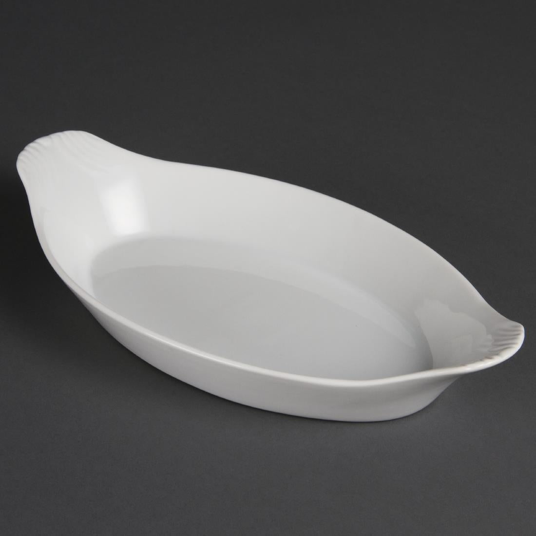 Olympia Whiteware Oval Eared Dishes 289mm (6 Pack) - W411