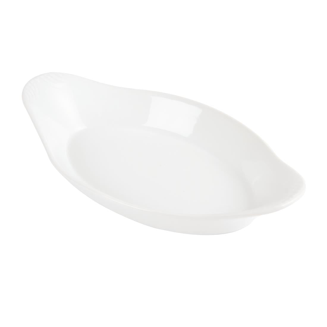 Olympia Whiteware Oval Eared Dishes 229 x 127mm (6 Pack) - W427
