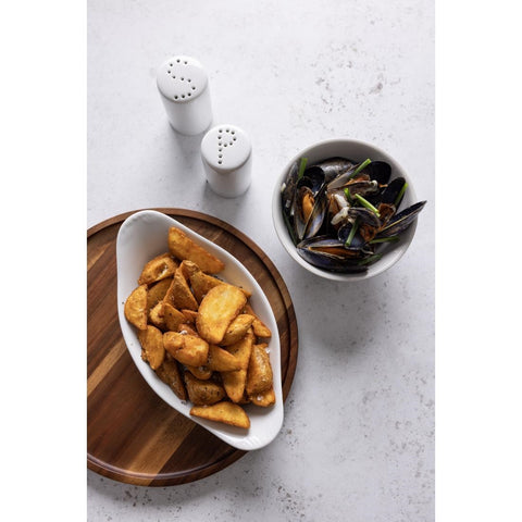 Olympia Whiteware Oval Eared Dishes 229 x 127mm (6 Pack) - W427