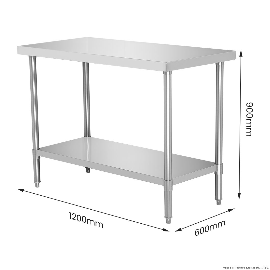Modular Systems Stainless Steel Workbench WB6-1200/A