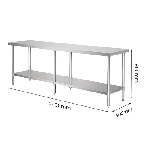 Modular Systems Stainless Steel Workbench WB6-2400/A