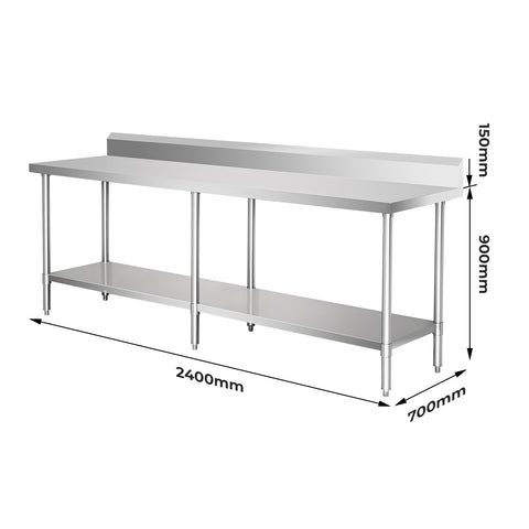 Modular Systems Workbench With Splashback WBB7-2400/A
