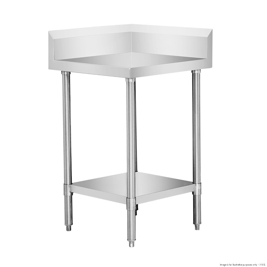 Modular Systems - Corner Workbench With 150Mm Splashback & Undershelf