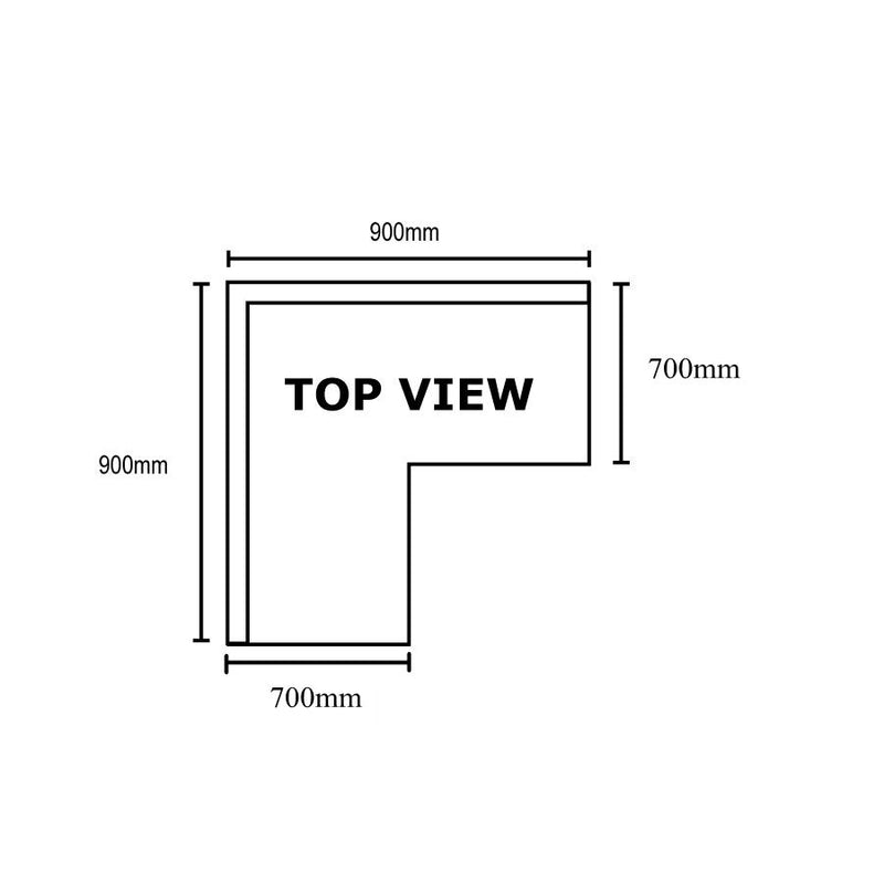 Modular Systems Corner Workbench, 150Mm Splashback & Undershelf 900X900X900Mm WBCB7-0900/A