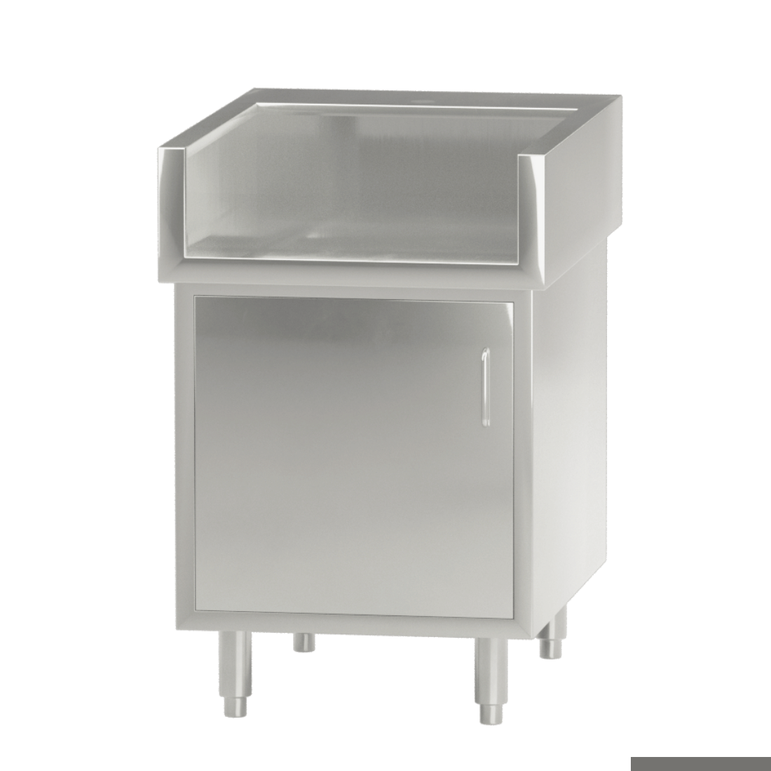 Modular Systems Single Door Stainless Steel Cabinet With Splash Guard WCB8-0600