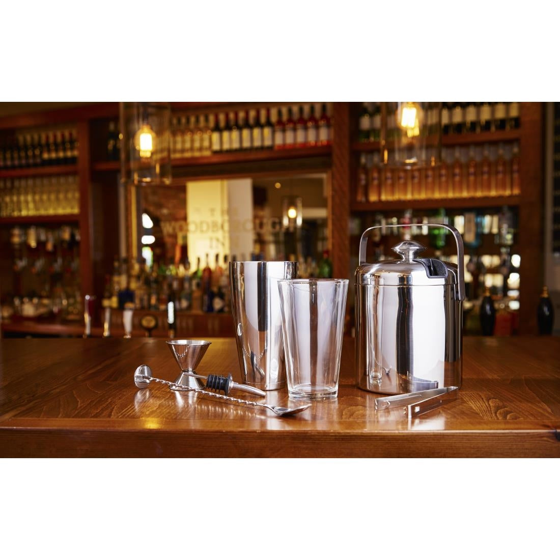 Olympia Ice Bucket with Lid & Tongs 1.2Ltr - L279