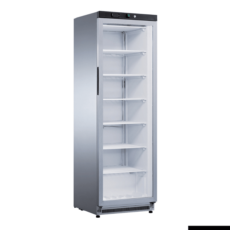 Thermaster Stainless Steel Upright Static Display Freezer XF400SG