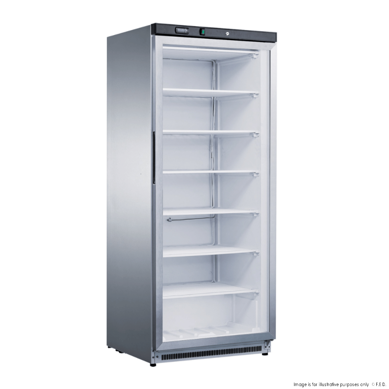 Ex-Showroom: Fed-X Stainless Steel Upright Static Display Freezer - XF600SG-QLD278