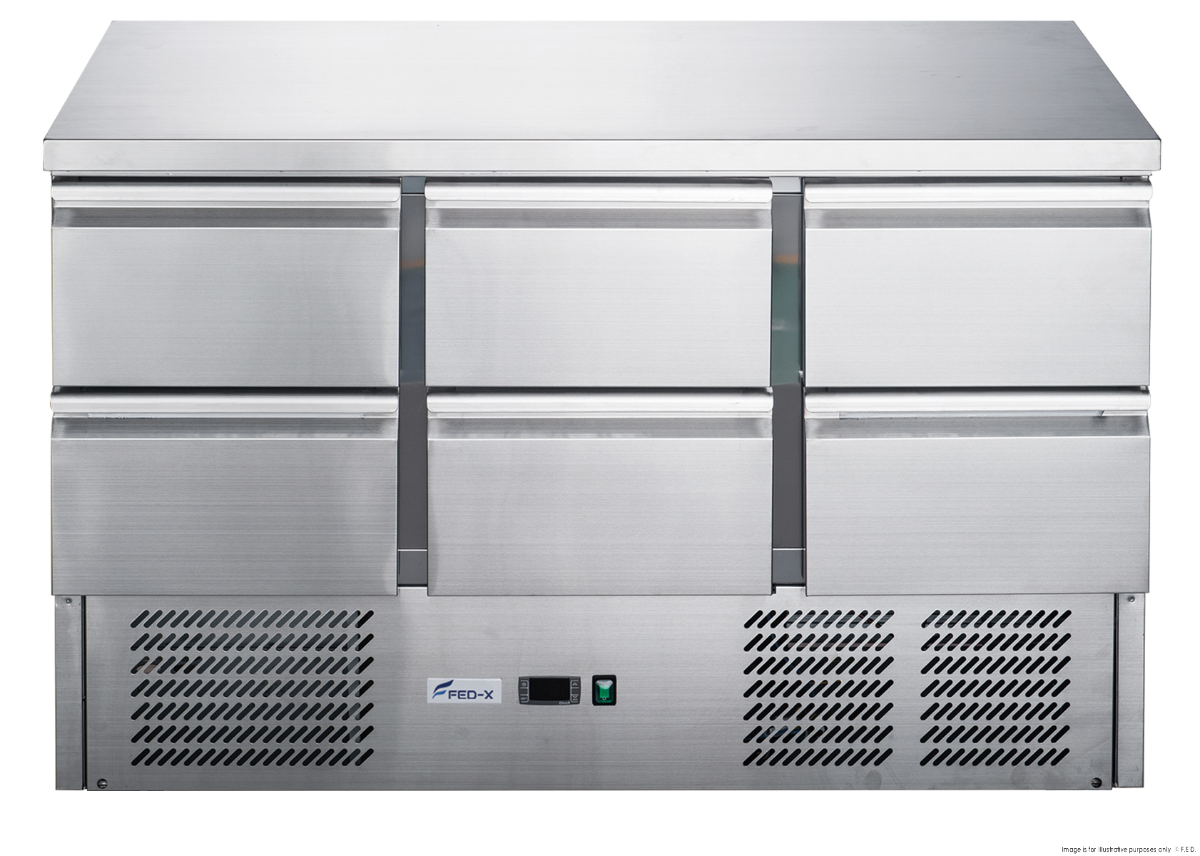 FED-X Six Drawer Salad Prep Fridge XGNS1300D-6D