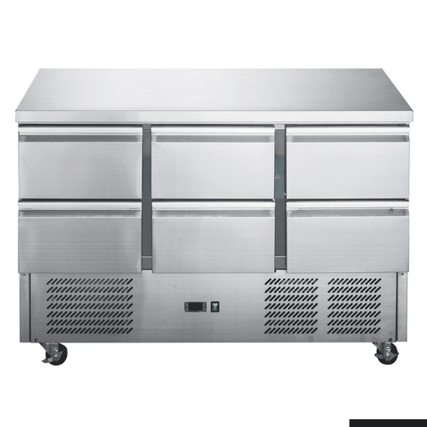 FED-X Six Drawer Salad Prep Fridge XGNS1300D-6D