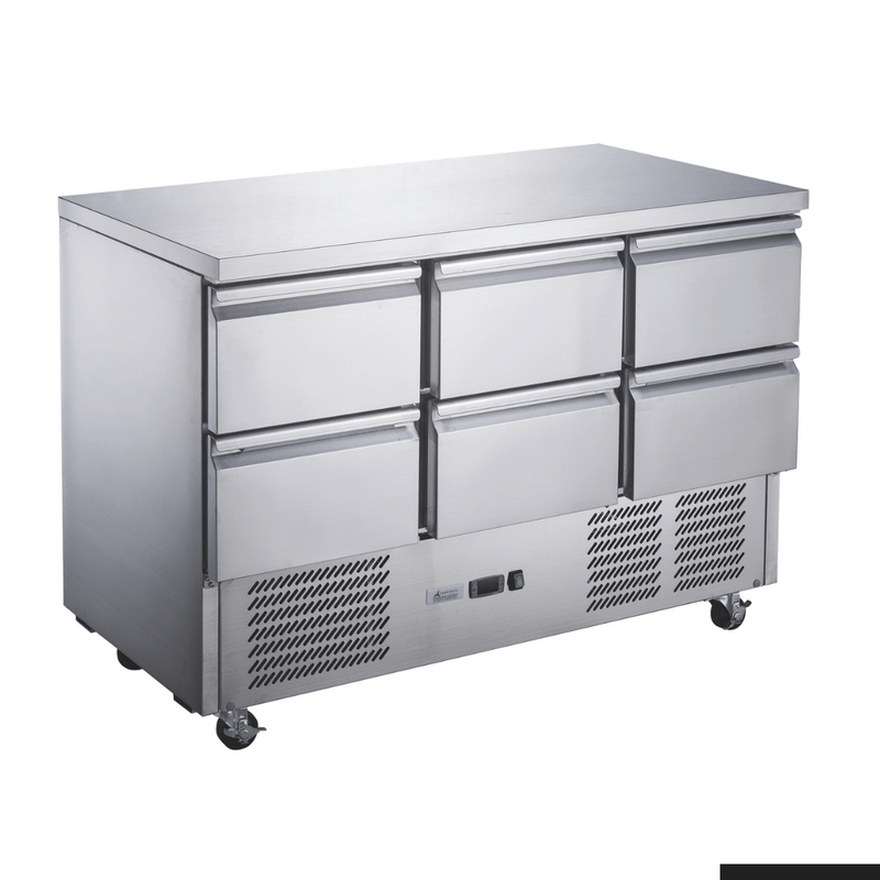 FED-X Six Drawer Salad Prep Fridge XGNS1300D-6D