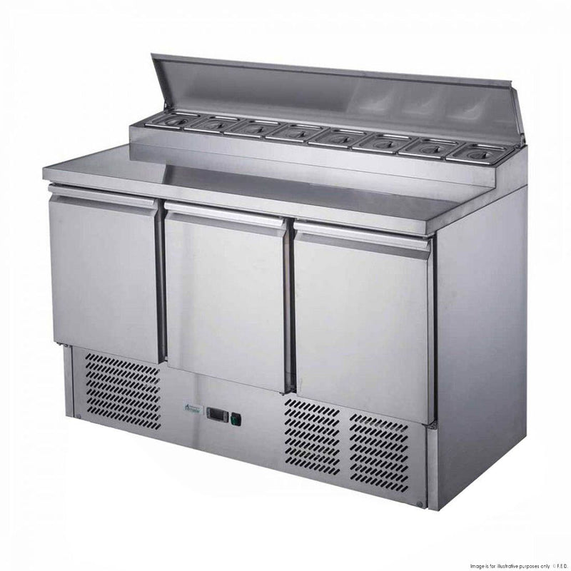 FED-X Three Door Salad Prep Fridge XGNS1300D