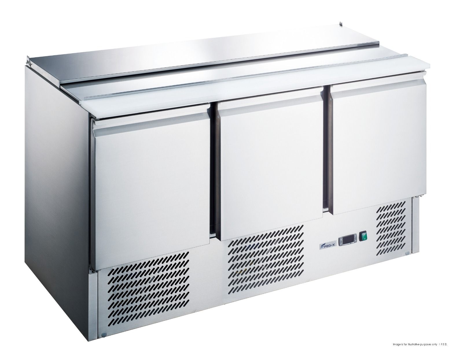 FED-X Three Door Salad Prep Fridge XGNS1300S