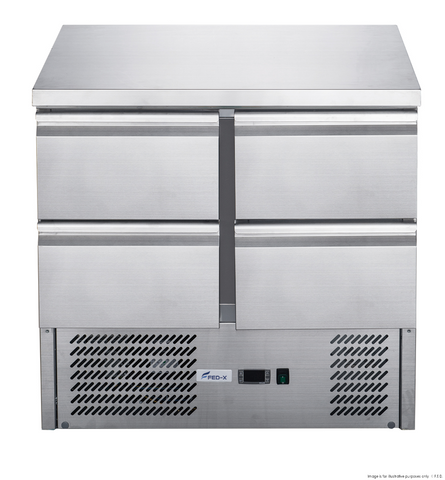 FED-X Four Drawer Compact Workbench Fridge XGNS900-4D