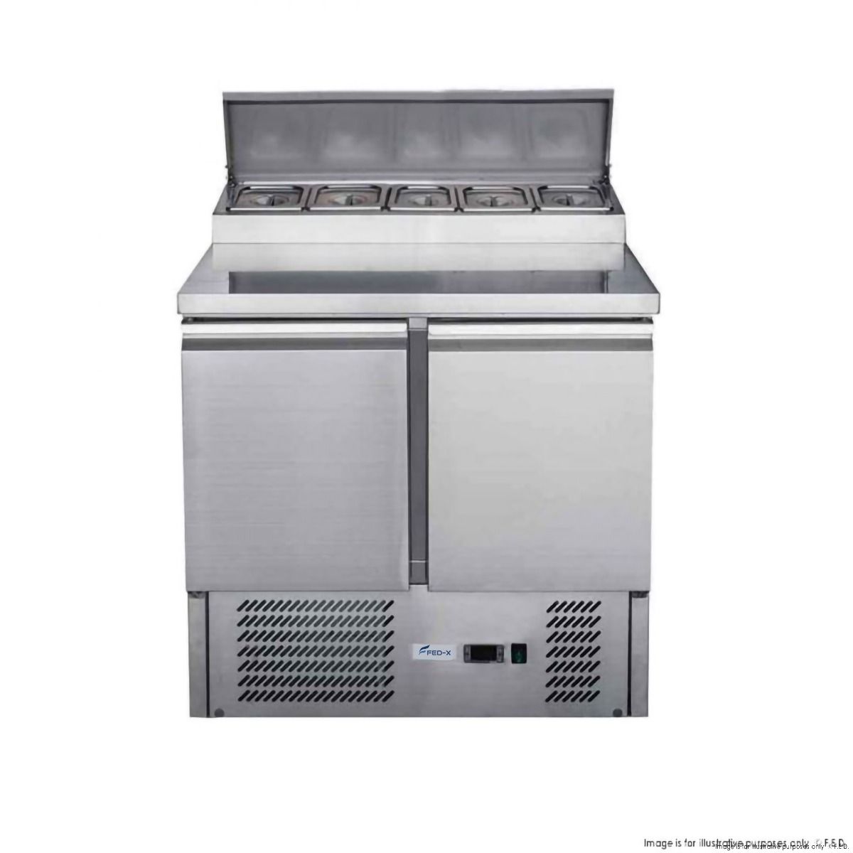 FED-X Two Door Salad Prep Fridge XGNS900D