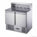 FED-X Two Door Salad Prep Fridge With Marble Top XGNS900E