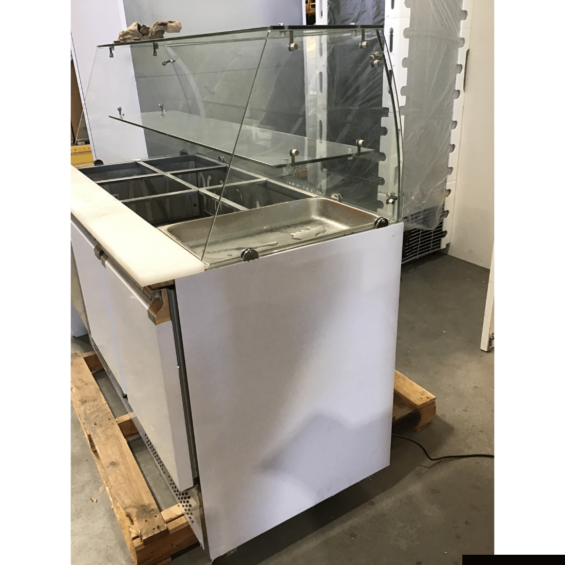 2NDs: FED-X Three Door Salad Prep Fridge with Glass Top - XS903GC-QLD374