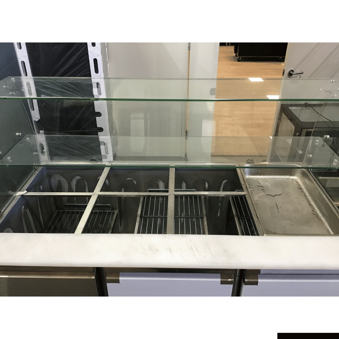 2NDs: FED-X Three Door Salad Prep Fridge with Glass Top - XS903GC-QLD374