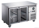 FED-X Two Glass Door Bench Fridge XUB6C13G2V