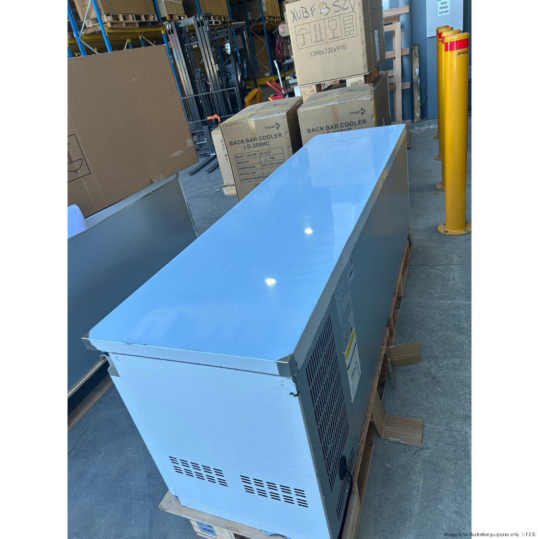 CLEARANCE - FED-X S/S Four Door Bench Fridge - XUB6C22S4V-QLD120