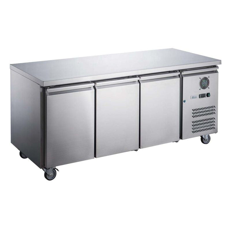 FED-X S/S Three Door Bench Freezer XUB6F18S3V