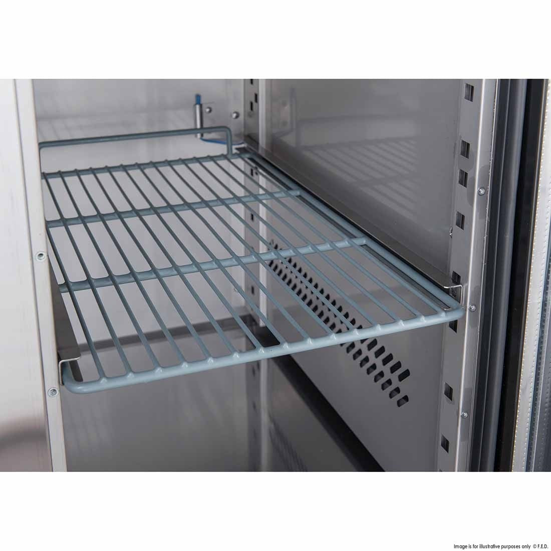 FED-X S/S Two Door Bench Freezer XUB6F13S2V