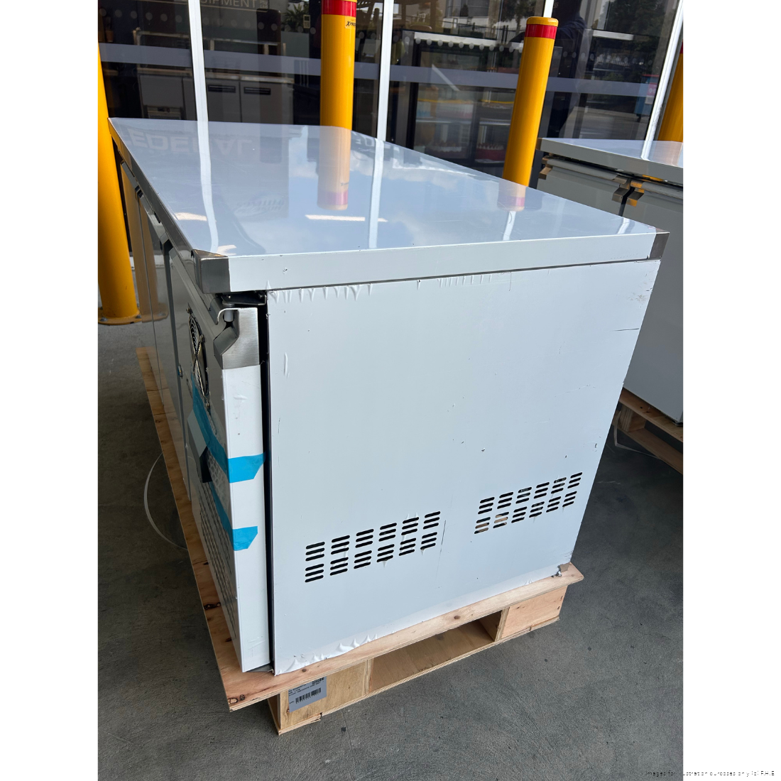 CLEARANCE - FED-X S/S Two Door Bench Fridge - XUB7C13S2V-QLD127