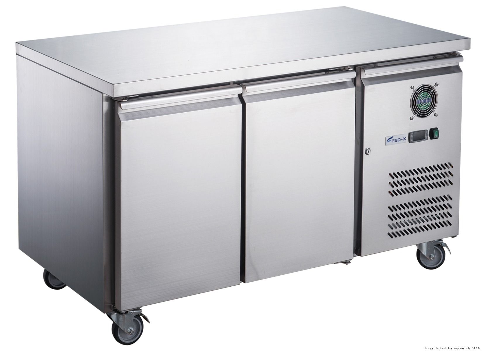 FED-X S/S Two Door Bench Fridge XUB7C13S2V