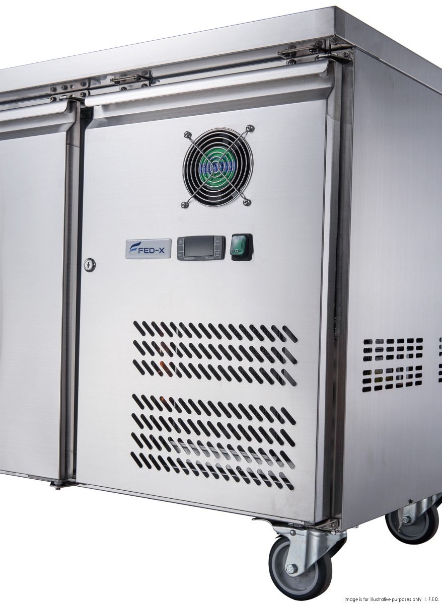 FED-X S/S Two Door Bench Fridge XUB7C13S2V
