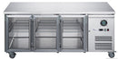 FED-X Three Glass Door Bench Fridge XUB7C18G3V