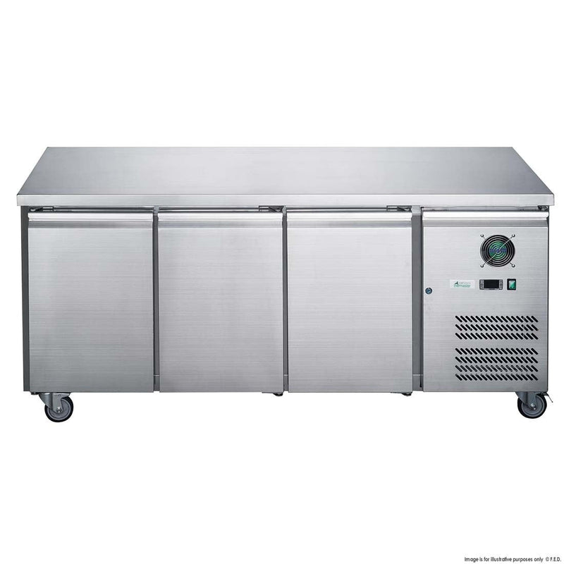 FED-X S/S Three Door Bench Freezer XUB6F18S3V